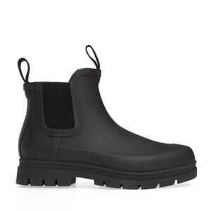 Everlane Matte Black Chelsea Rain Boot - Lug Sole